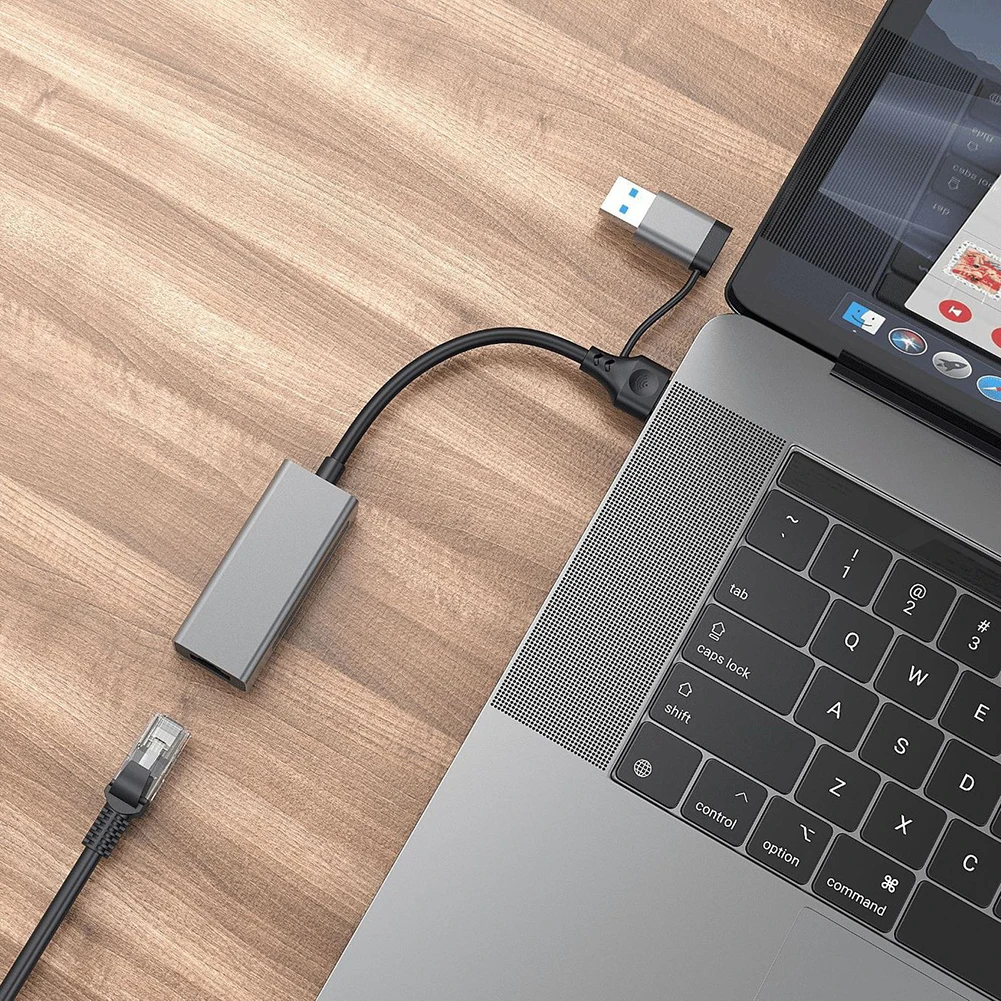 Проводной адаптер USB C к Ethernet RJ45 2,5G, адаптер Gigabit Ethernet 2500 Мбит/с, сетевой адаптер USB 3.0 USB C с USB C для ноутбука