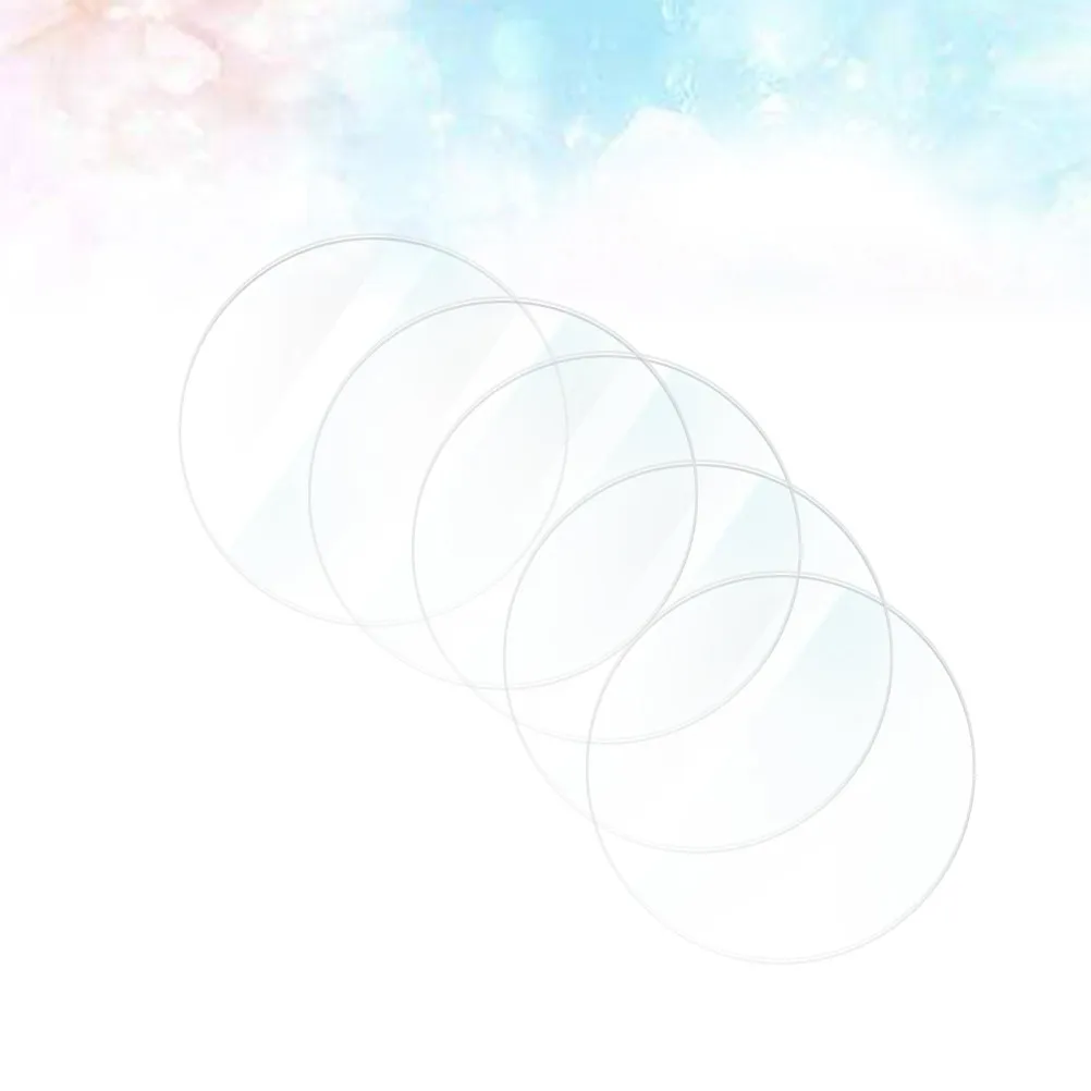 5pcs Watch Tempered Glass Screen Protector For 3 Clear Scratch Resistant Dustproof Round Film For Smartwatch