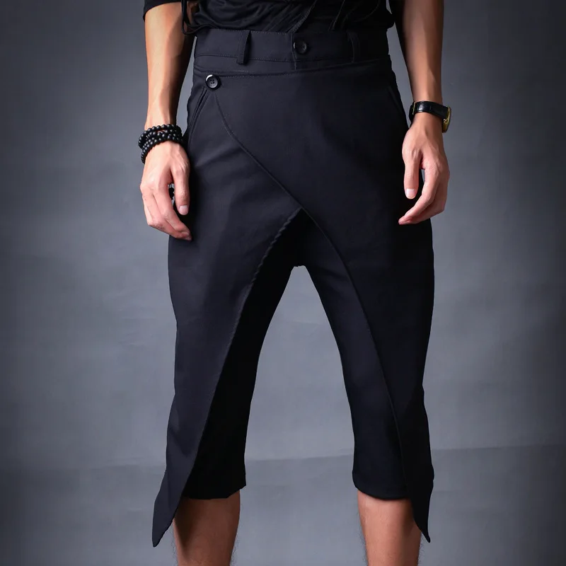 27-46 New Men Women's Clothing Hiphop Casual Capris Slim Harem Pants Plus Size Singer Costumes