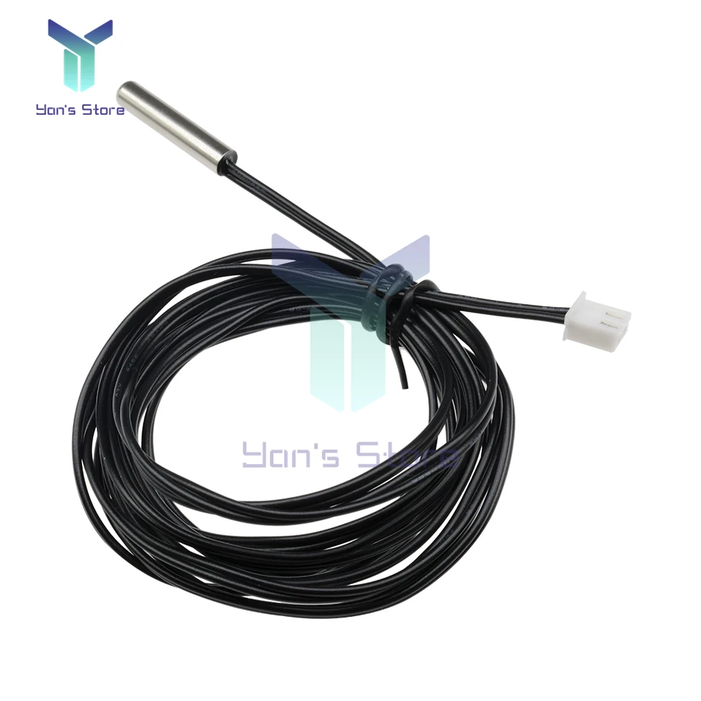 100/200cm 2 Meter Waterproof NTC 10K 1% 3950 Thermistor Accuracy Temperature Sensor Wire Cable Probe For W1209 W1401 Thermostat