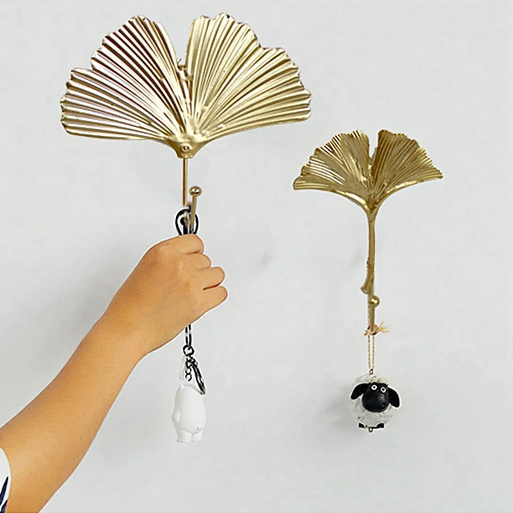 

ABNP Vintage Coat Hooks Wall Hooks Decorative Hooks Leaf Shape Metal Towel Hooks Hanger Wall Mounted Multi-Purpose Hooks