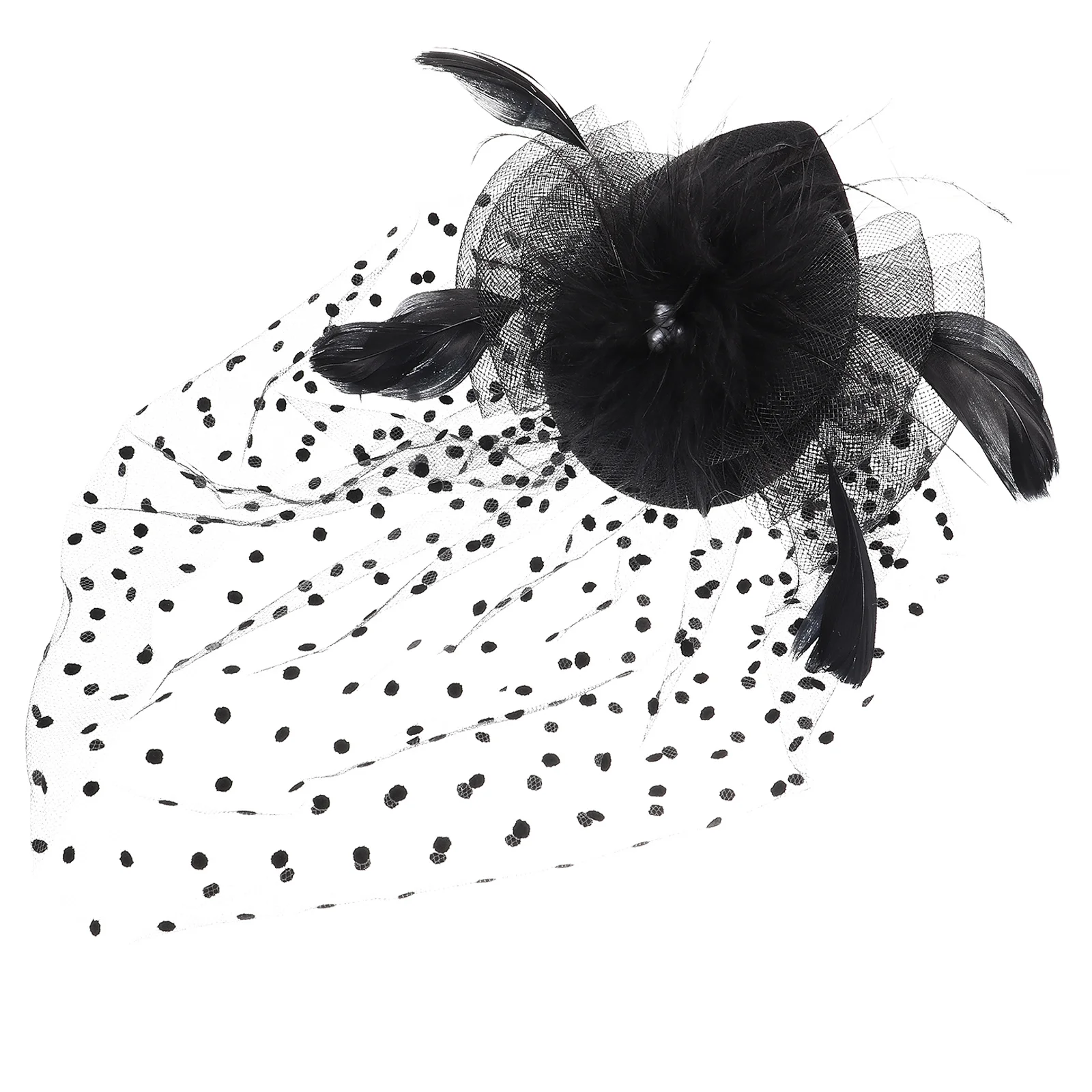 

Wedding Bride Fascinator Hat Lightweight Metal Fabric Women Tea Party Headpiece Bridal Hair Accessories Decoration