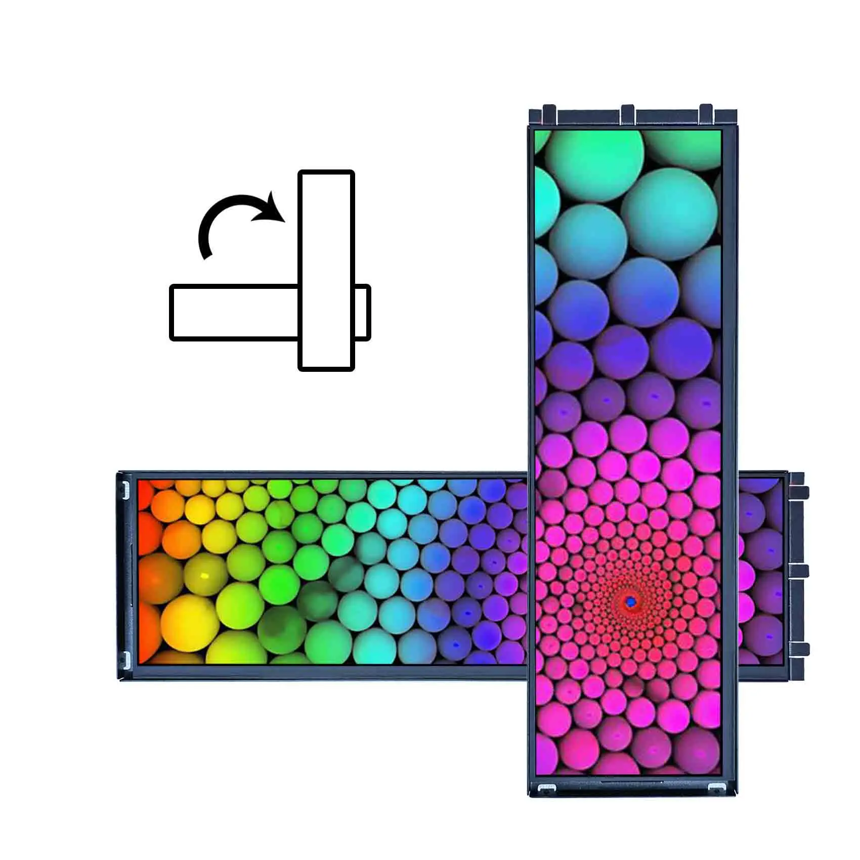 شاشة LCD تعمل باللمس مقاس 14.5 بوصة لجهاز الكمبيوتر وشاشة وحدة المعالجة المركزية ووحدة معالجة الرسومات