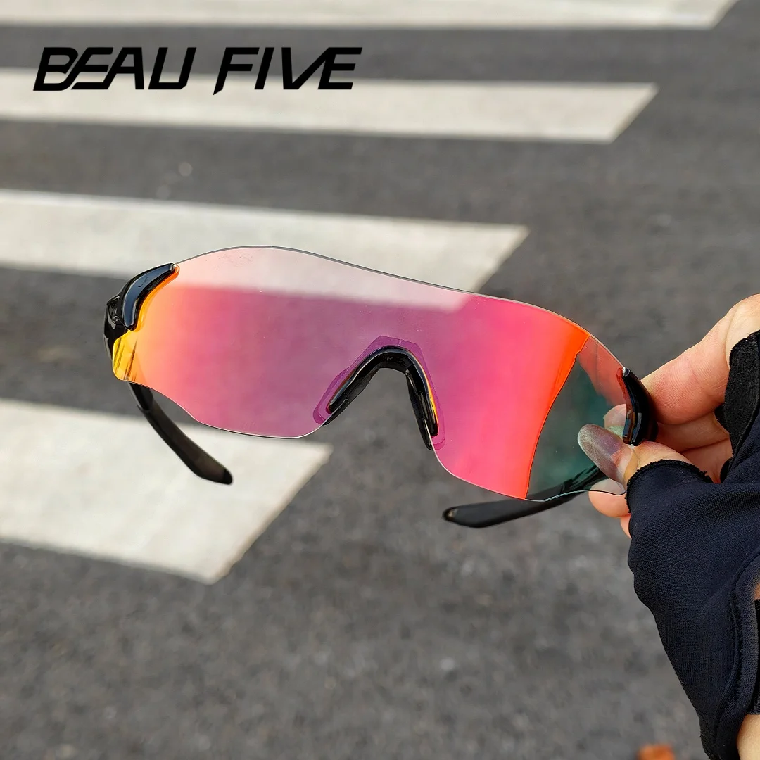 

BEAU FIVE Photochromic Outdoor Sport Sunglasses Men Women UV400 Fishing Driving Cycling Running Hiking Mirror Fashion Eyewear