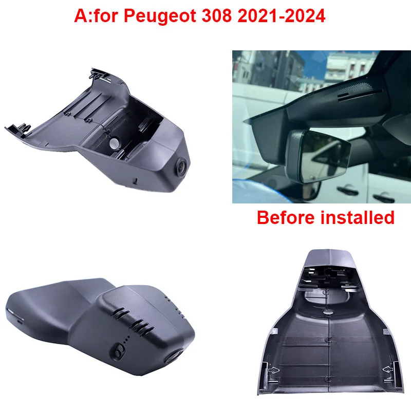 4K HD WIFi Car DVR Video Recorder OEM Dash Cam For Peugeot 3008 4008 5008 DS4 DS5 DS5LS DS6 DS7 DS9 Citroen C2 C3 C4 C5 C6