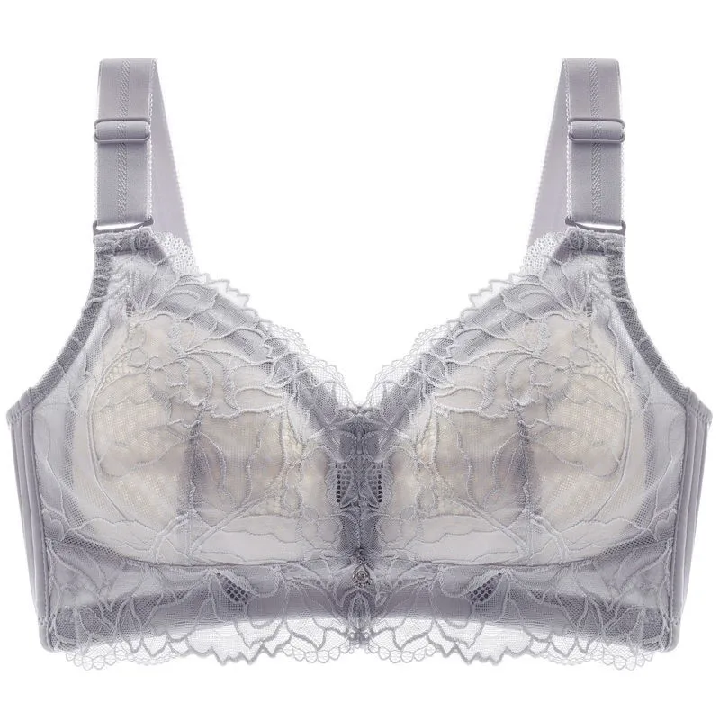 Fashion Lace Plus Size Bra Lingerie Female Plus Size Bra 34B-40E Breast Sexy Wireless Bra