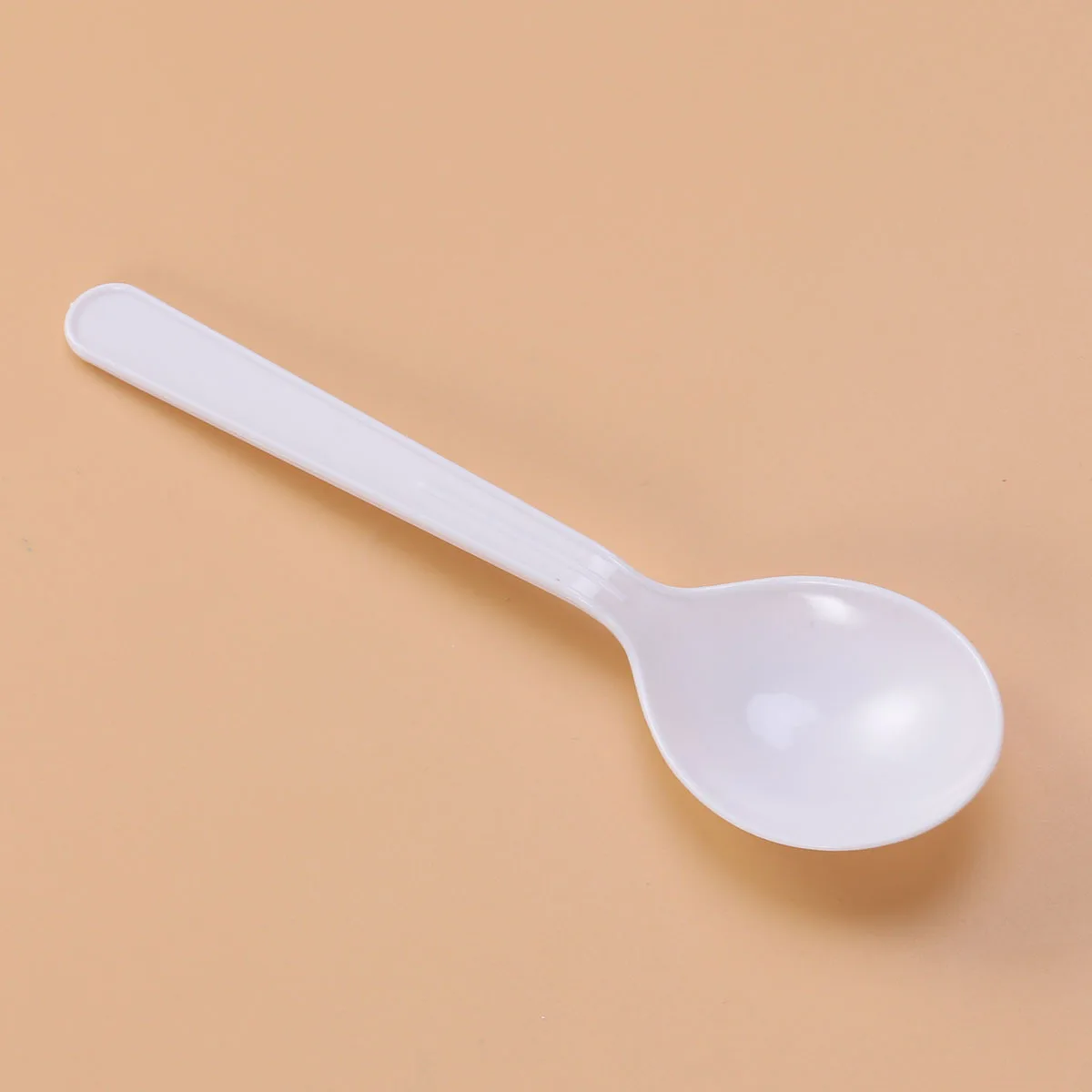 

88pcs Plastic White Round Head Design For Tea Ice Cream Pudding Cake Party Dessert Spoon Kitchen Barware Disposable Cutlery