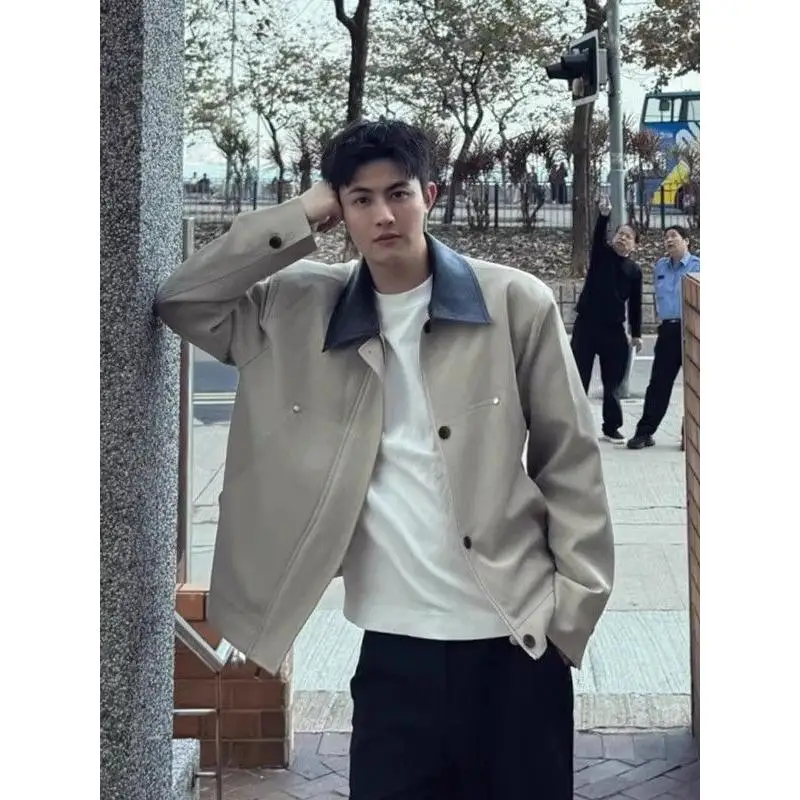 

Cleanfit Рабочая одежда с кожаным воротником Jaet Мужское американское Sle Flight Baseball orm Свободное длинное зимнее пальто све