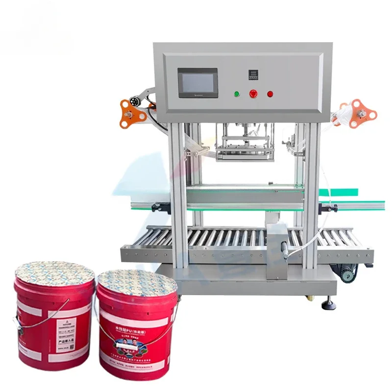 Plastic Drum Sealing Machine Continuous Sealing Machine for Plastic Drums and Bottles Conveyor Package Sealer