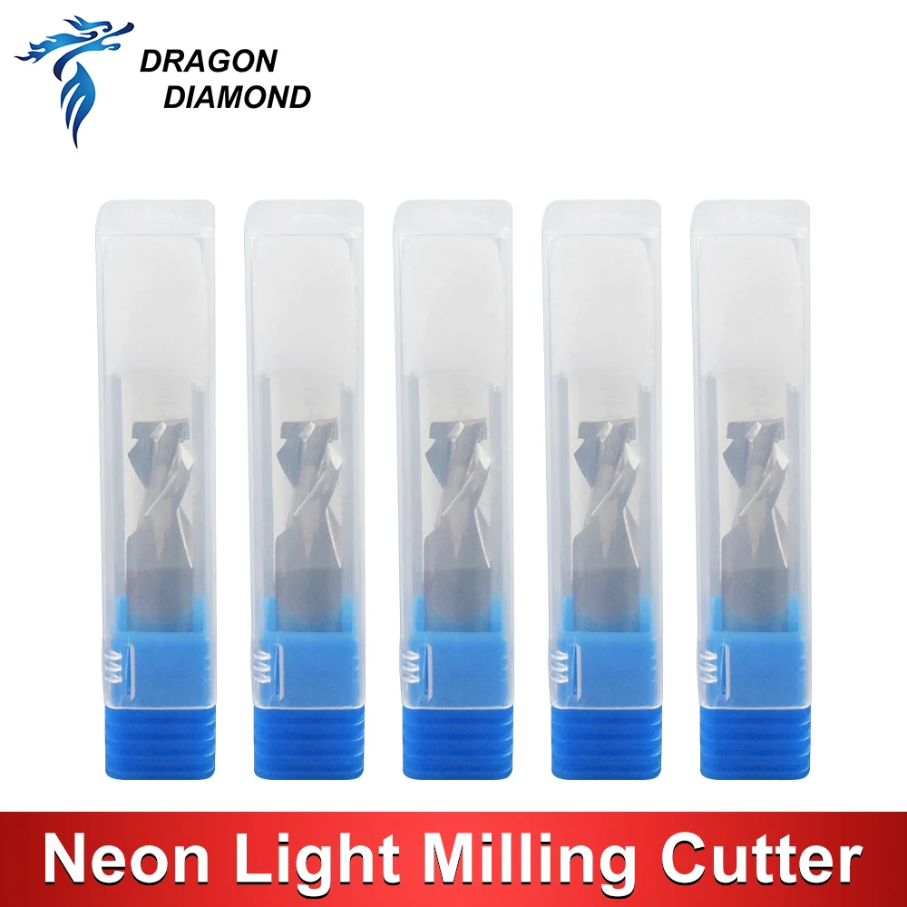 6mm 8mm 12mm Neon Light Stripe Milling Cutter CNC Router Bits LED Neon Bendable End Mill For Led Neon Signmaking