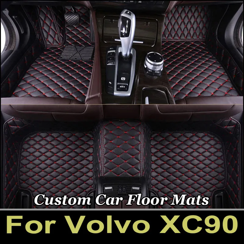 Car Floor Mat For Volvo XC90 MK1 2002~2014 7seat Dirt-resistant Leather Mat Cubre Pisos Para Autos Car Accessories Interior Part