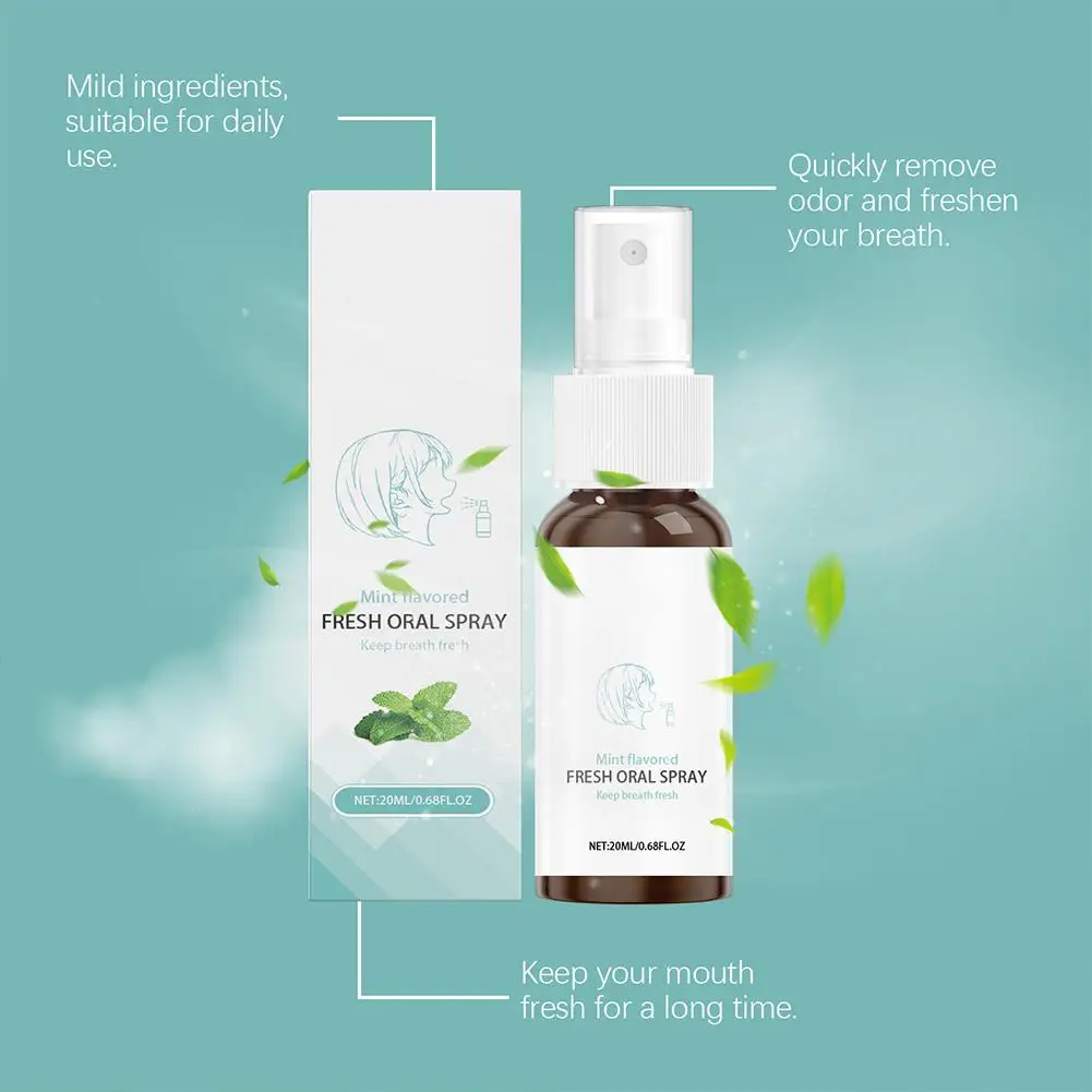 

Спрей для свежего дыхания, мятный спрей для рта, пробиотики, освежитель дыхания, стойкий неприятный запах изо рта, зубная паста, стойкий спрей, эффективный свежий Z7G3