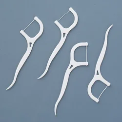 50pcs Disposable Dental Floss Individually Oral Hygiene Teeth Flosser Pick Stick Toothpick Interdental Brush Hotel Travel Dental