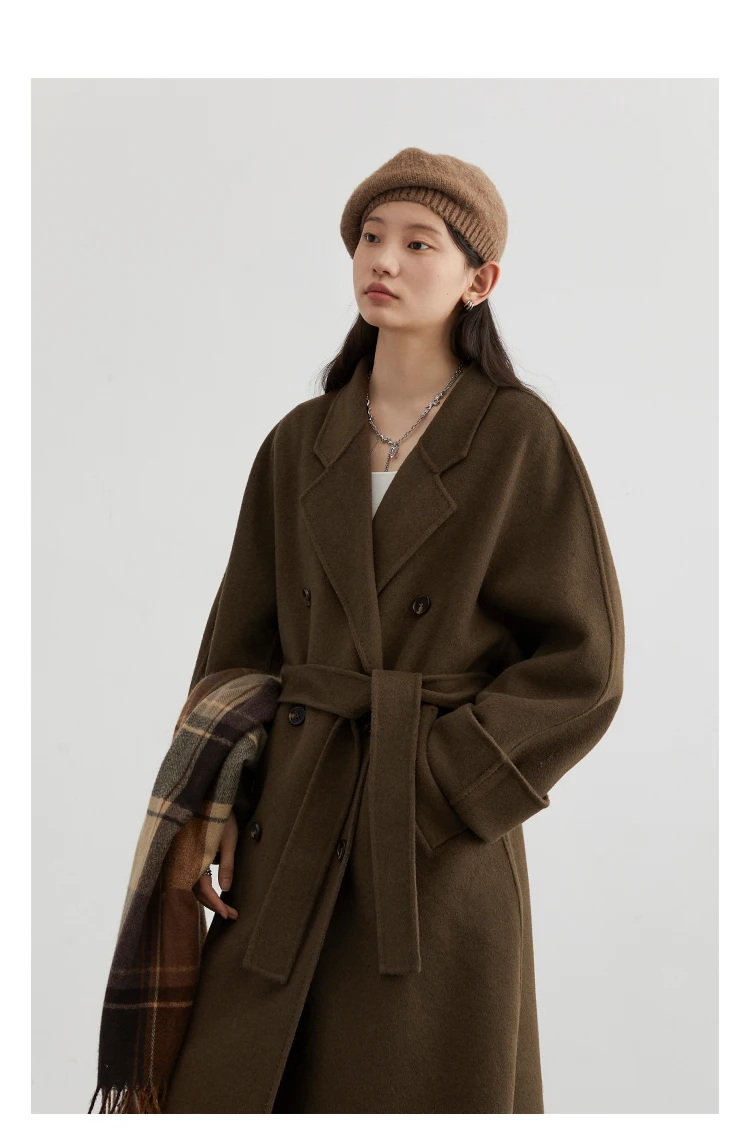CHIC VEN Women Long Double-sided Woolen Coats Retro Loose Female Overcoat Double Breasted Ladies Windbreak Autumn Winter 2026 30 S1bb0c395409147fa95d7e29340b488e9j