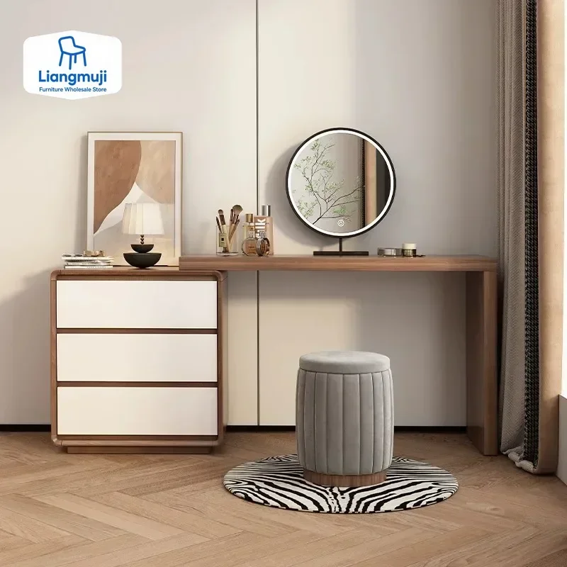 

Настольный органайзер, туалетный столик для спальни, зеркало, прикроватная тумбочка, современный деревянный столик для макияжа, скандинавский туалетный столик, мебель Para Maquillaje