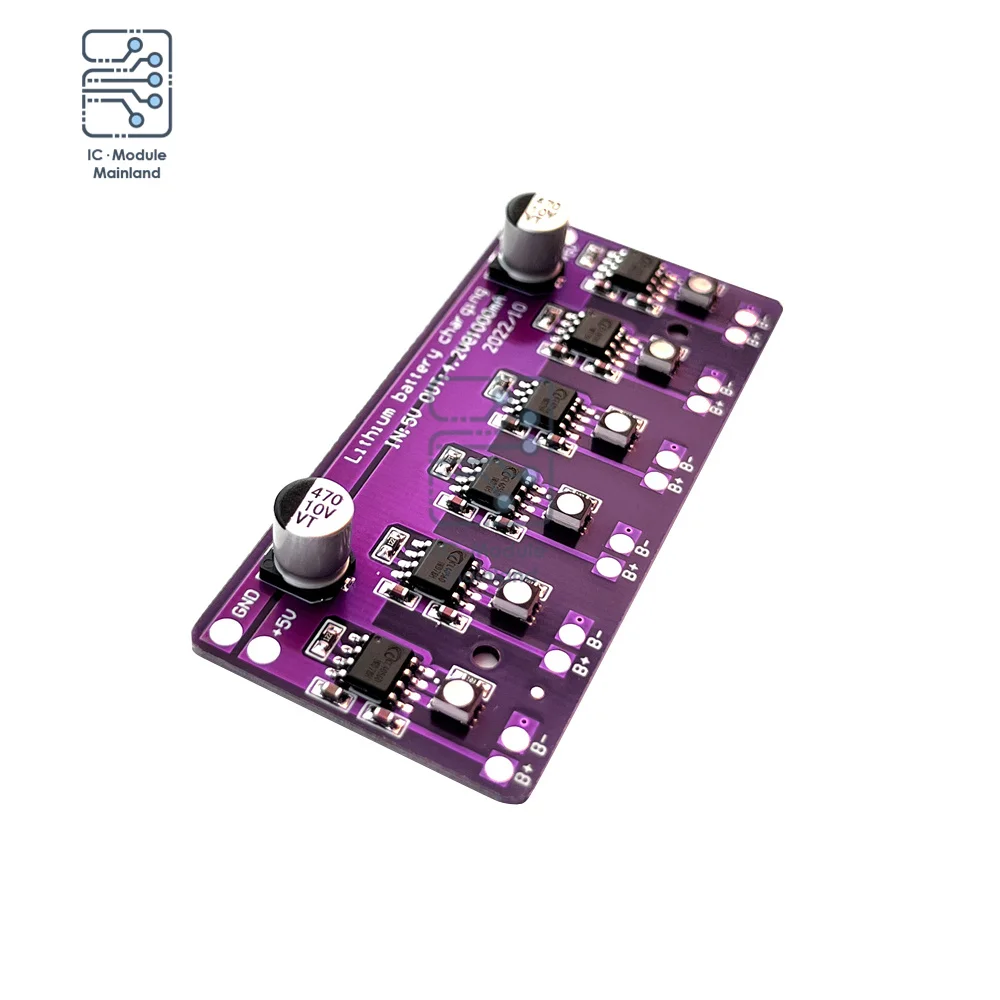 5V 1A Charging Module 4056 18650 Lithium Battery Charge Discharge Integrated PCB Board Supports Six Independent Battery Groups