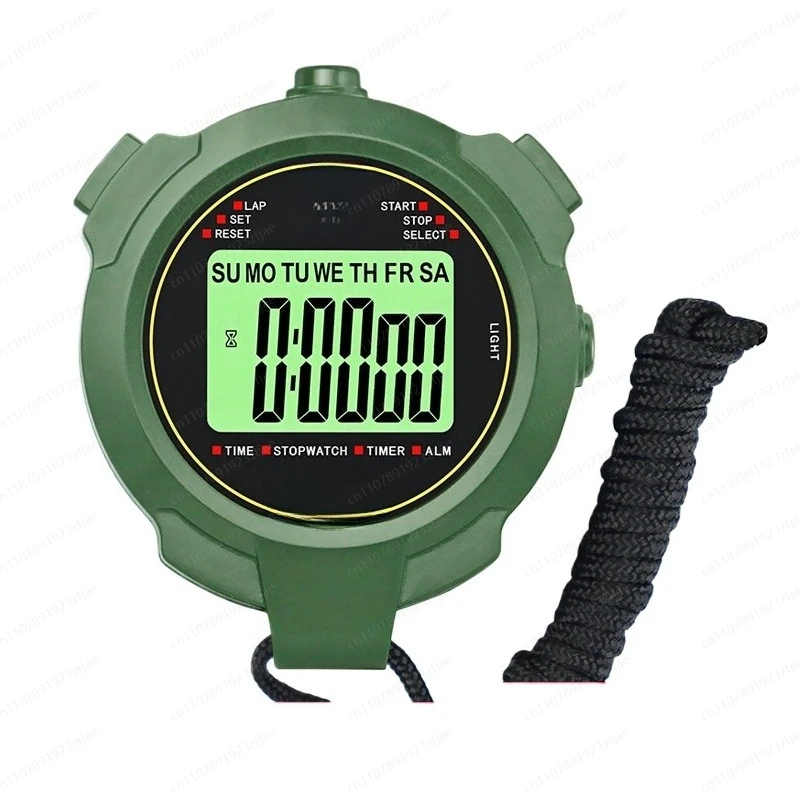 Silent Luminous Stopwatch Timer for Sports Training, Running, Referee - Professional Chronograph with Night Light