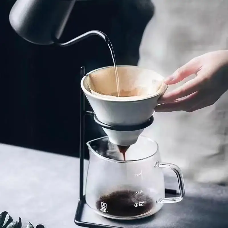 1Pc Hand Brewed Coffee Stand Outdoor Filter Cup Drip Pot Cold Extraction American Style