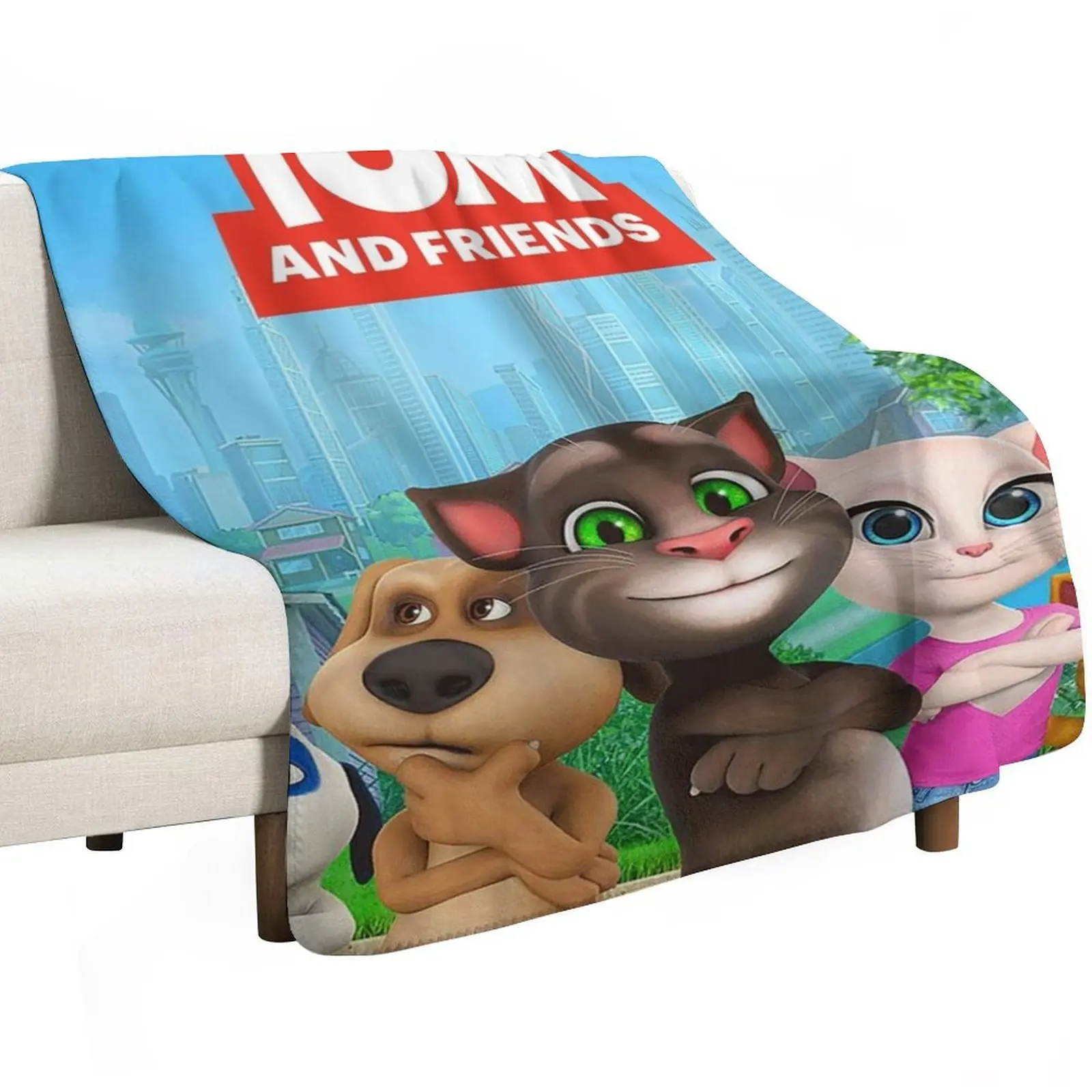 Copy of My Tom and 2 friends Talking About Throw Blanket Winter beds Thin Sofas Cute Plaid Blankets