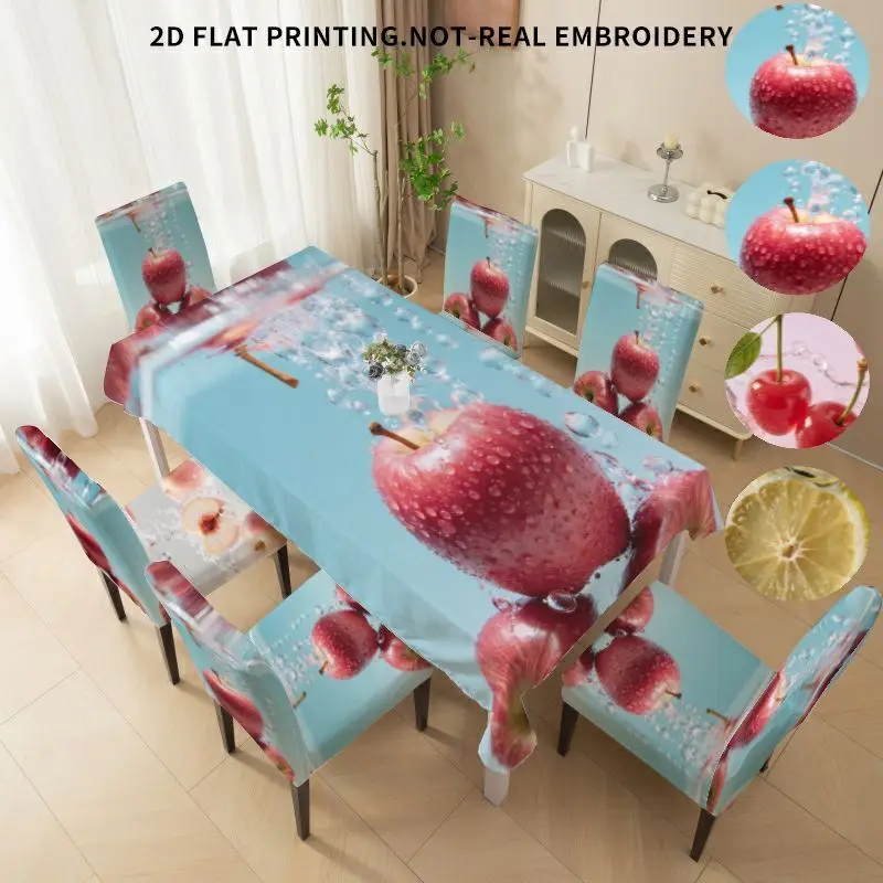 Stretch High Back Dining Chair Cover 2D Flat Rainforest Style Parrot Plumeria Pattern Machine Washable All-Inclusive Chair Cover
