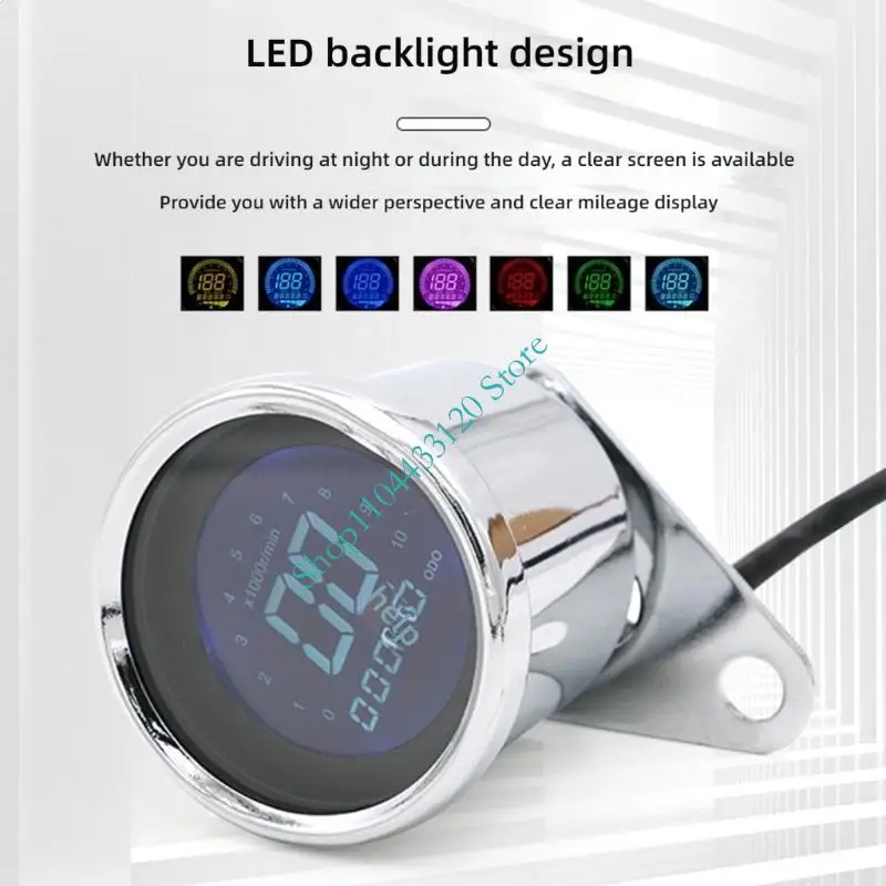 0XXD Universal Motor LED LCD Gauge Cluster Tampilan Visibilitas Tinggi untuk Perjalanan