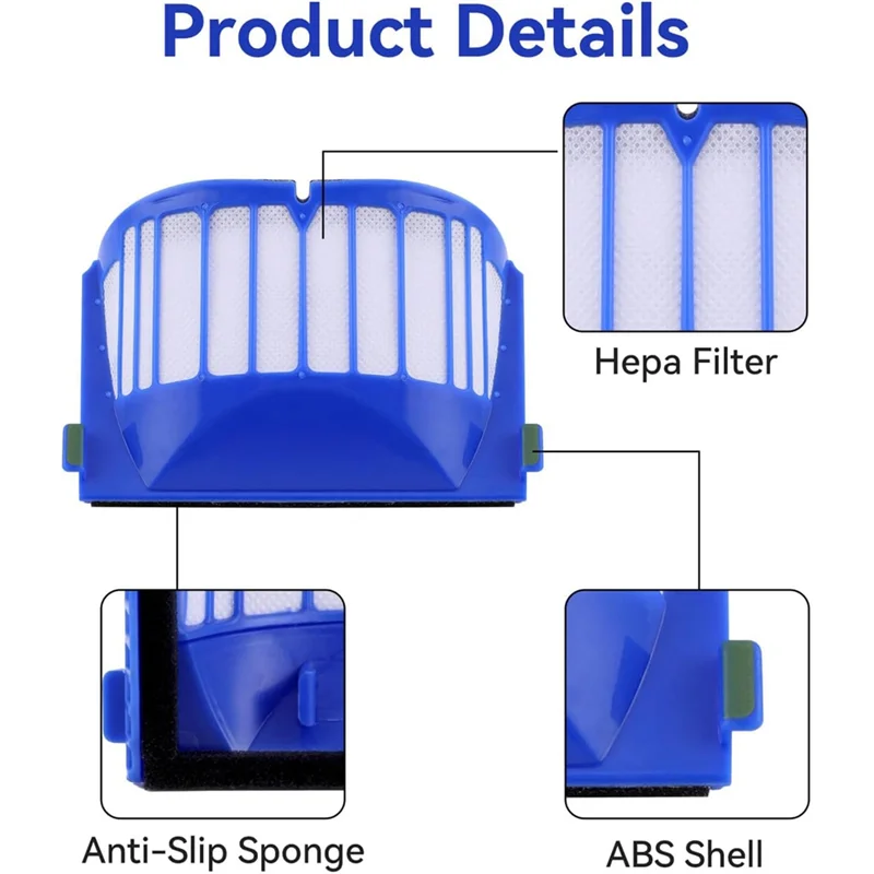 BAAM-Hepa فلتر ل اي روبوت رومبا 500 ، 600 سلسلة 536 550 551 552 564 560 570 610 614 620 630 650 655 660 665 670 671 675
