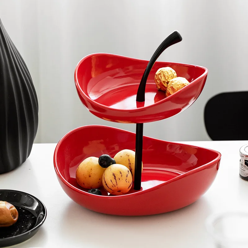 

Light Luxury Highend Ceramic Fruit Tray Home Living Room Coffee Table Snack Tray