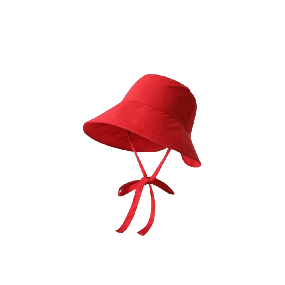 Breathable Lace-up Sunshade Hat Thin UV Protection Wide Brim Fisherman Hat Makes Face Look Smaller Solid Color Bucket Cap