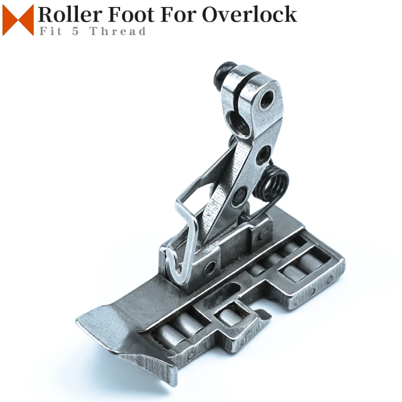 

Roller Presser Foot For Overlock Sewing Machine Fit Siruba 988 Pegasus EX3200 Hikari 6800 JACK 798 For 5 Thread Feet With Wheel