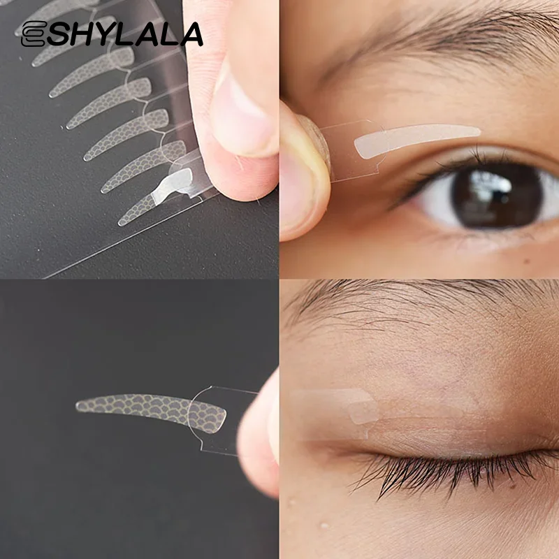 96/160/320 Patches Double Eyelid Stickers With Handle Auxiliary Positioning Natural Invisible Long-lasting Shaping Big Eyes