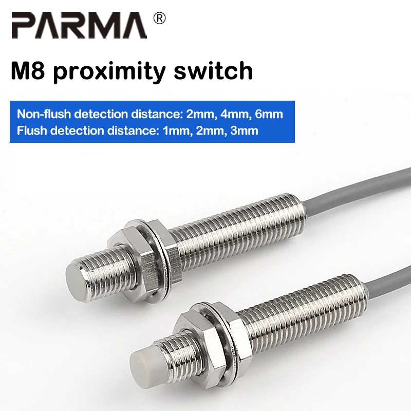 M8 proximity switch sensor - three-wire 8mm metal sensing switch - long-distance infrared eye - 24V