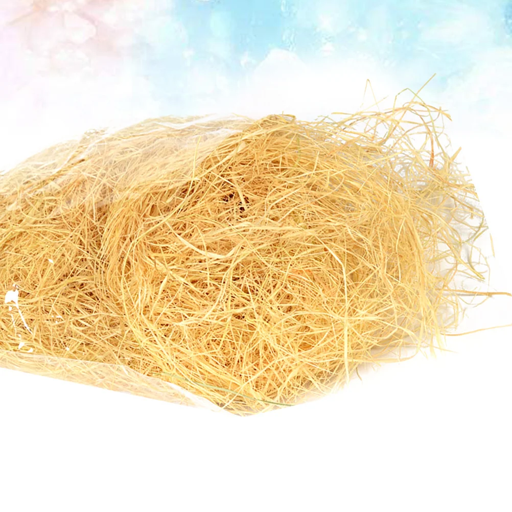 Material de relleno de hierba de rafia, 1 paquete, 150G, para Cajas de Regalo, recuerdos de boda, relleno de cesta, fibra de seda triturada decorativa