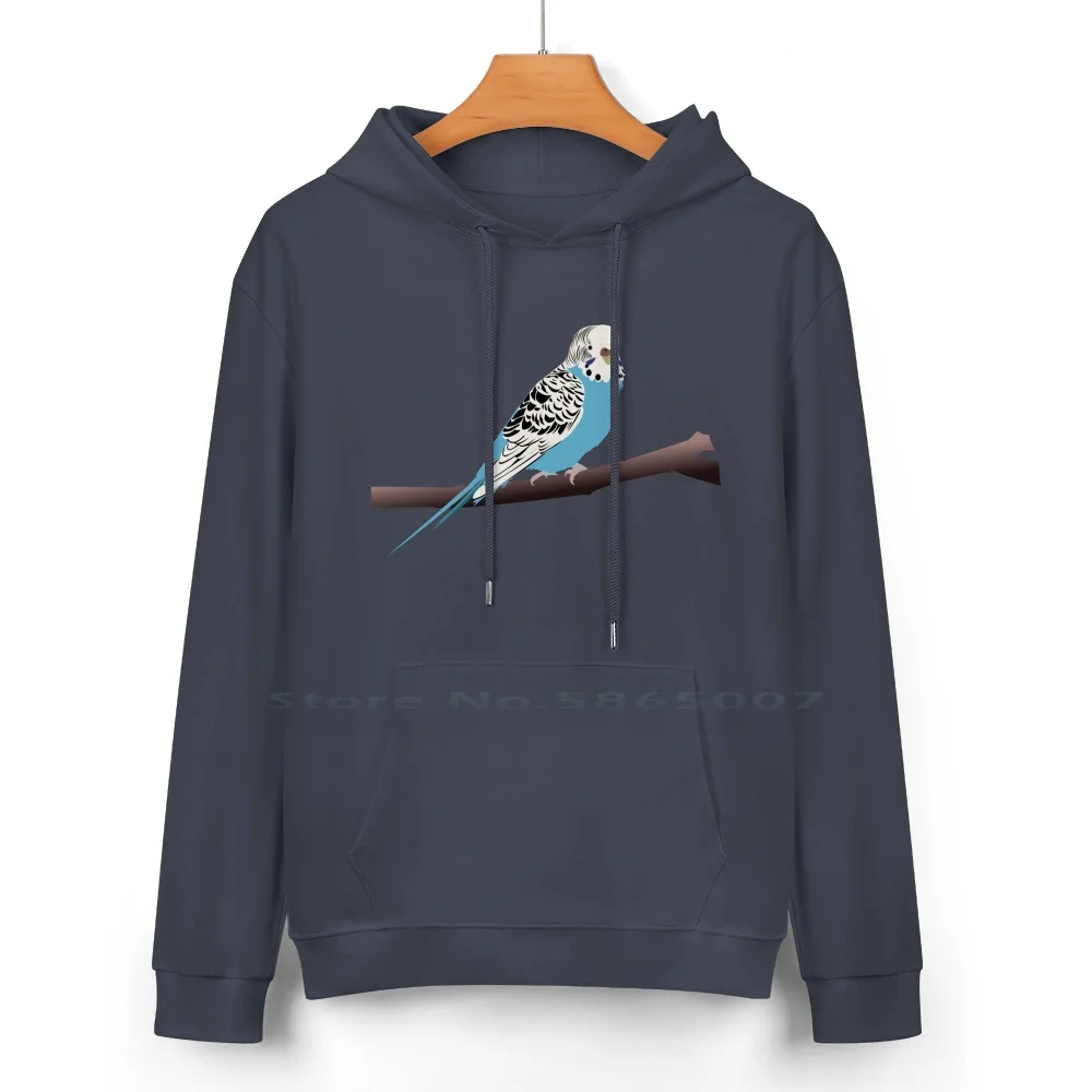 Blue Parakeet / Budgie Pure Cotton Hoodie Sweater 24 Colors Blue Parakeets Parakeet Dog Bird Kcpetportraits Animal Budgie