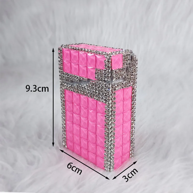 Women Girls Cigarette Case 85mm King Size (18-20 Capacity) Crystal Bling Sturdy Cigarette Holder Box Cigar Protective Cover