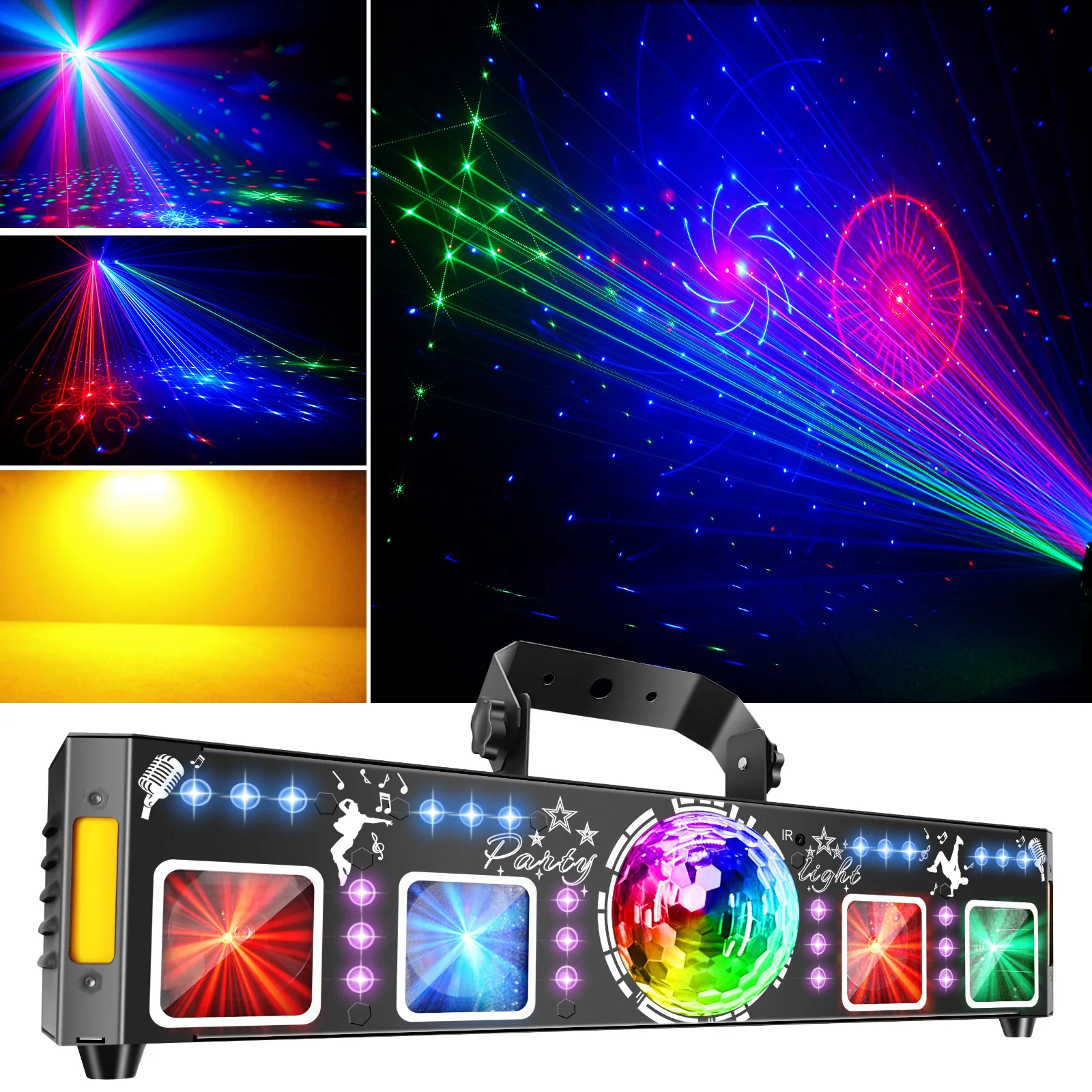 

Laser light four heads stage 96 pattern little magic ball ktv bar atmosphere birthday party laser flash