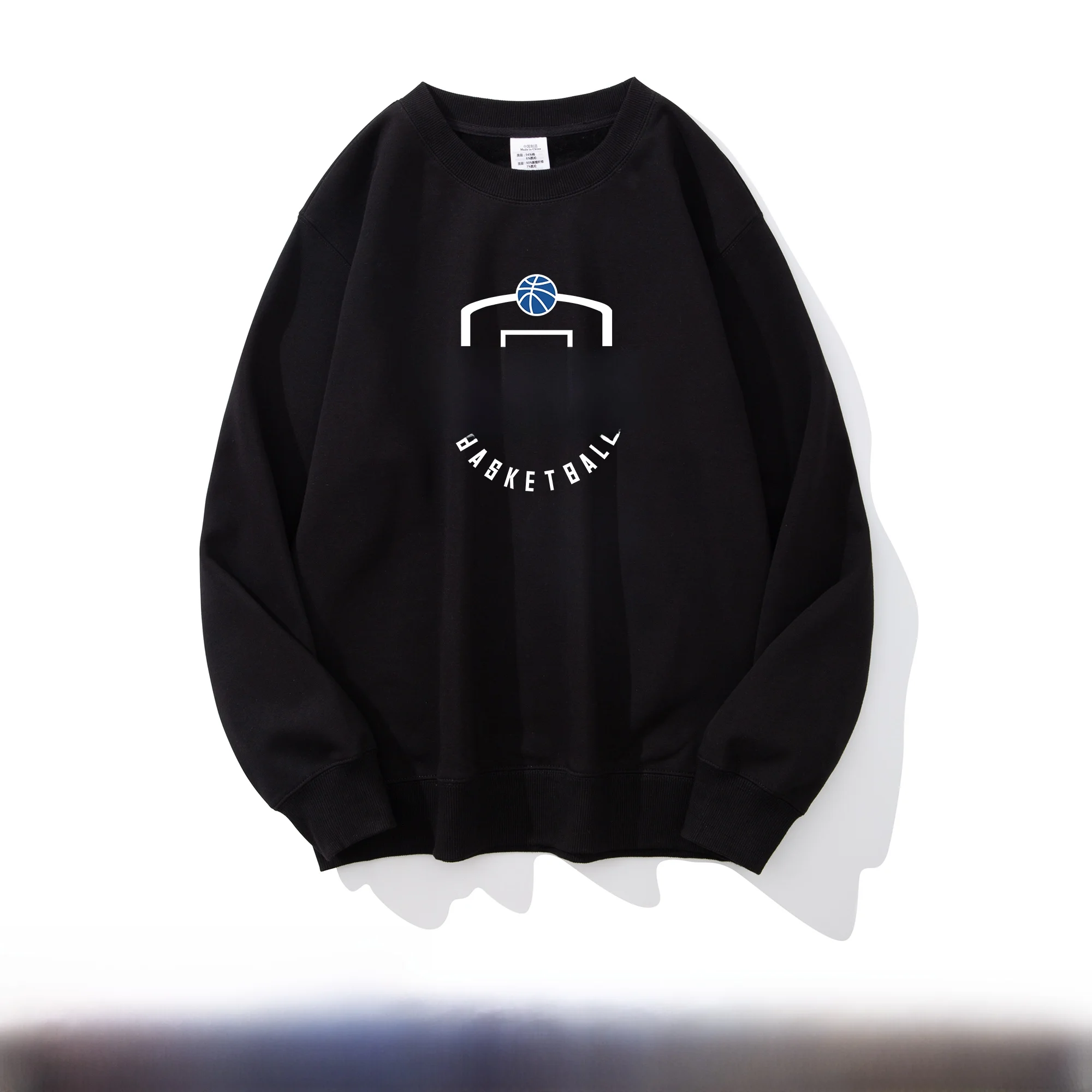 

Мужская спортивная дышащая толстовка для тренировок по баскетболу с круглым вырезом и длинными рукавами, свободного кроя, для бега