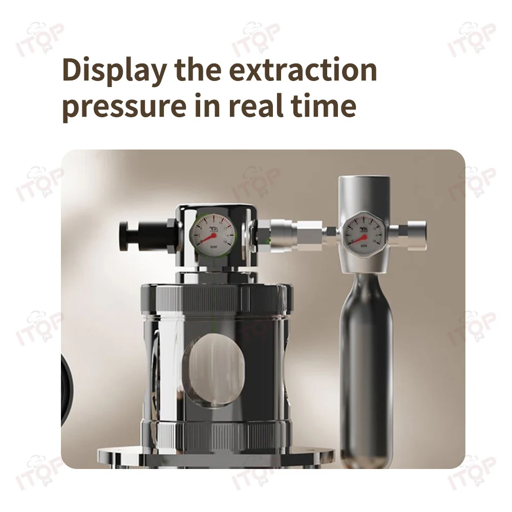 ITOP 58 مللي متر ماكينة القهوة الهوائية 51 مللي متر ماكينة الاسبريسو المحمولة ماكينة القهوة التخييم تصميم التفكيك السريع