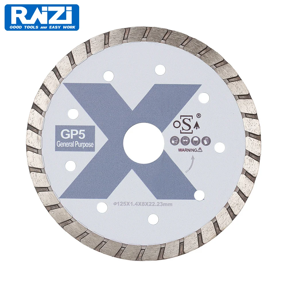 

Универсальная алмазная турбопила Raizi GP5 для гранита, бетона, твердого камня
