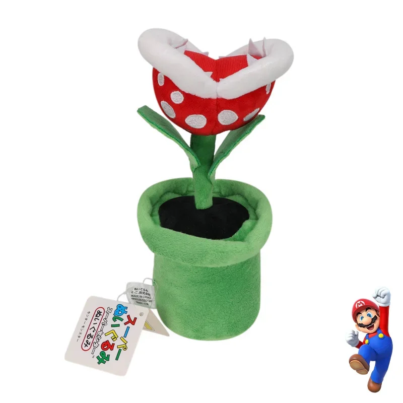 Super Marios Bros Piranha Plants Plush Dolls Anime Soft Stuffed Dolls Cartoon Cosplay Kawiai Bags Pendants Room Decoration Gifts