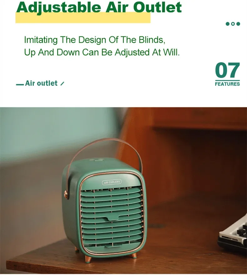 ポータブル小型蒸発型エアコン,水付きエアコン,ミニUSB,ワイヤレスACクーラー
