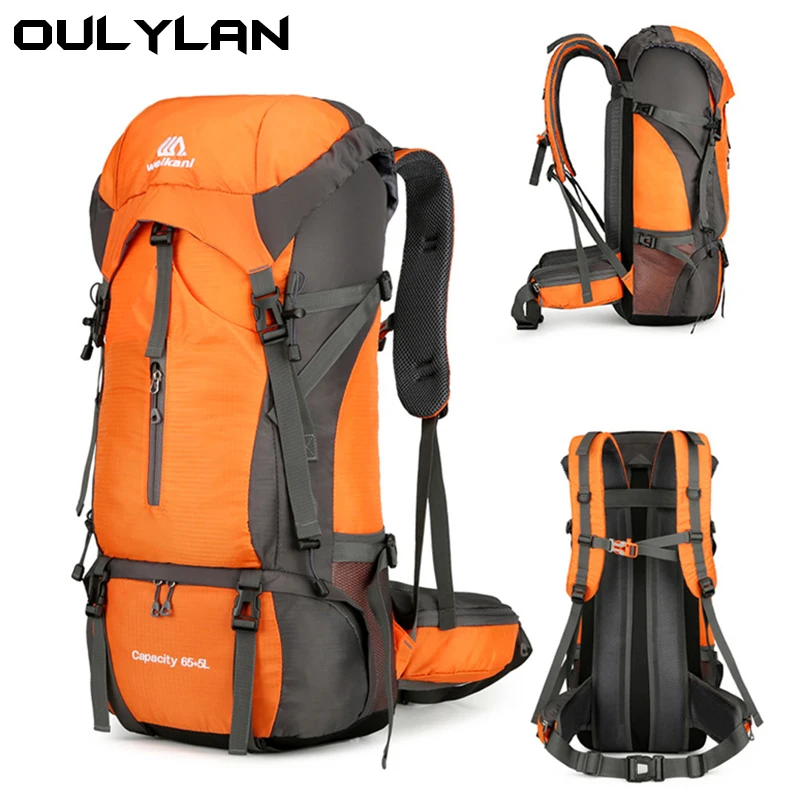 

70L Large Capacity Bag Unisex Breathable Waterpoof Abrasion Resistant Lightweight Multifunctional Outdoor Sport Hiking Backpack