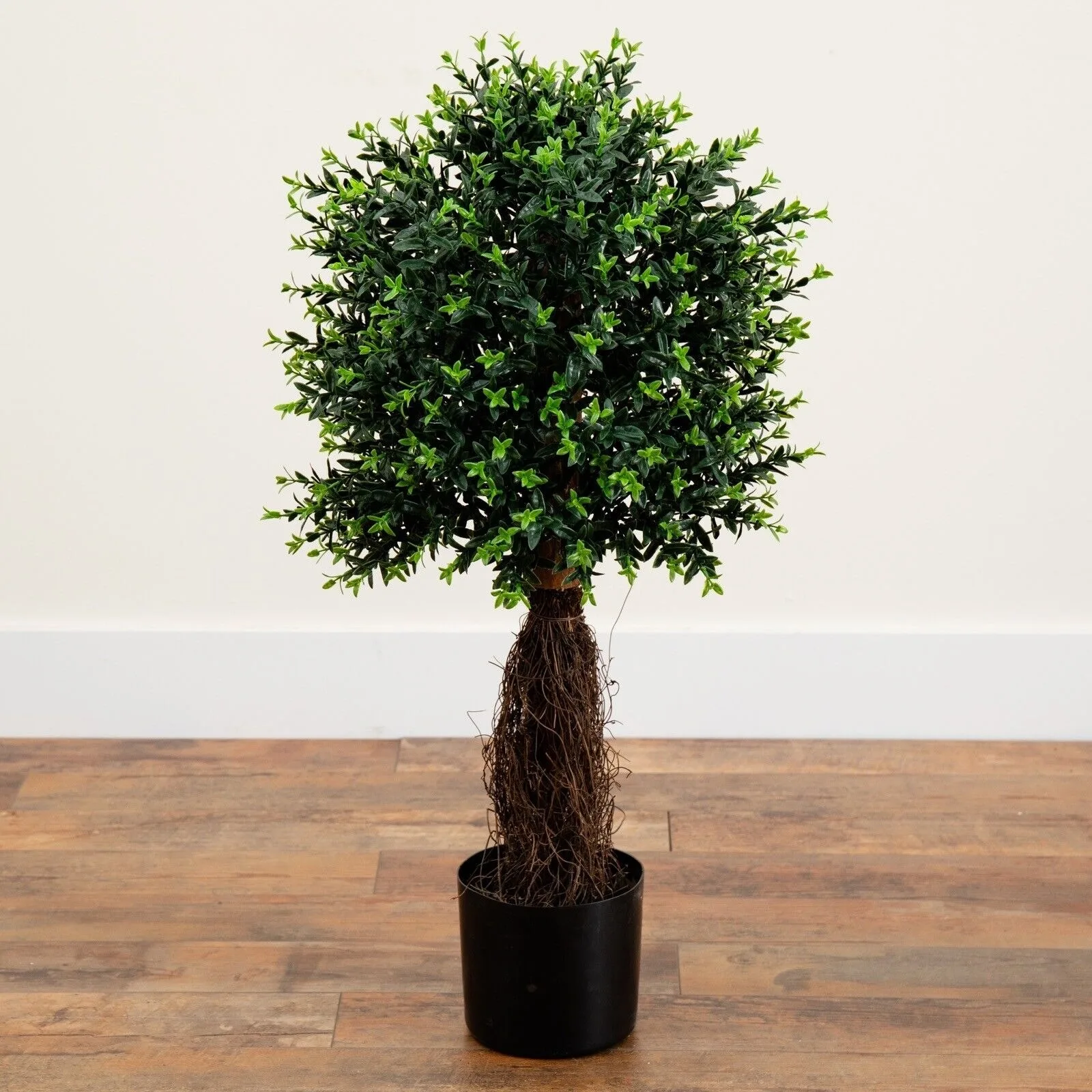 US  35 Inch Ixora Topiary Artificial Tree UV (Indoor/Outdoor) Home Decoration.