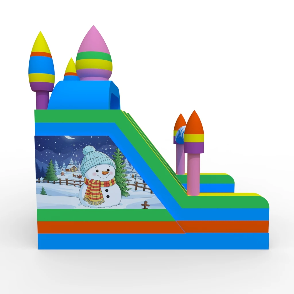 Inflatable Slide Snow Castle Bouncer Factory Price Inflatable Trampoline Slide with a blower for free
