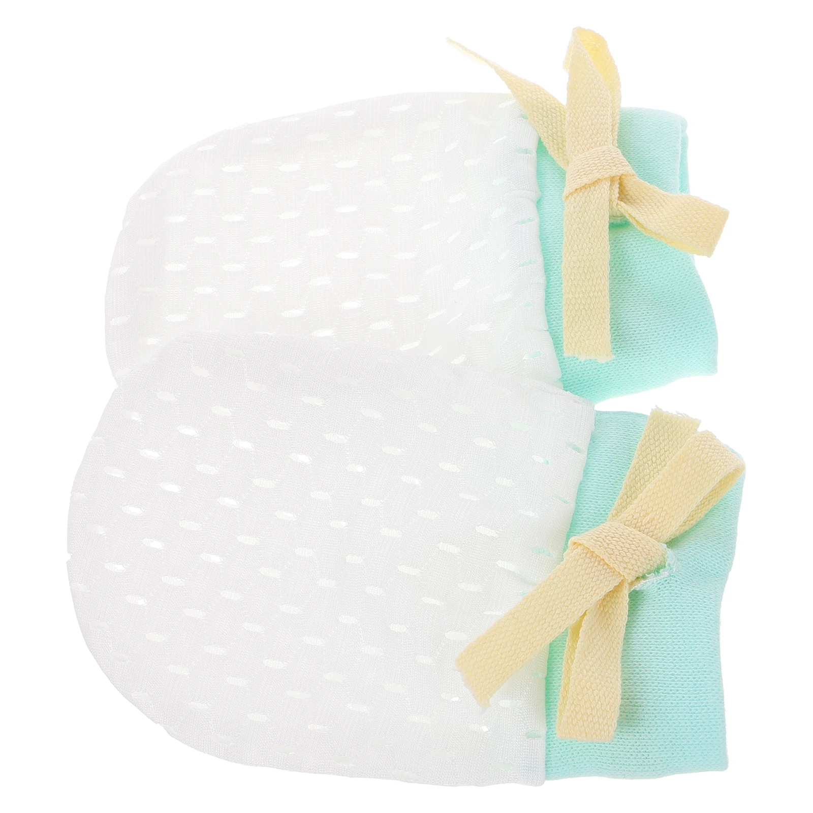 

1Pair Baby Mittens Adjustable Drawstring Baby No Scratch Hand Protector Newborn Infant Gloves Anti Scratch Gloves