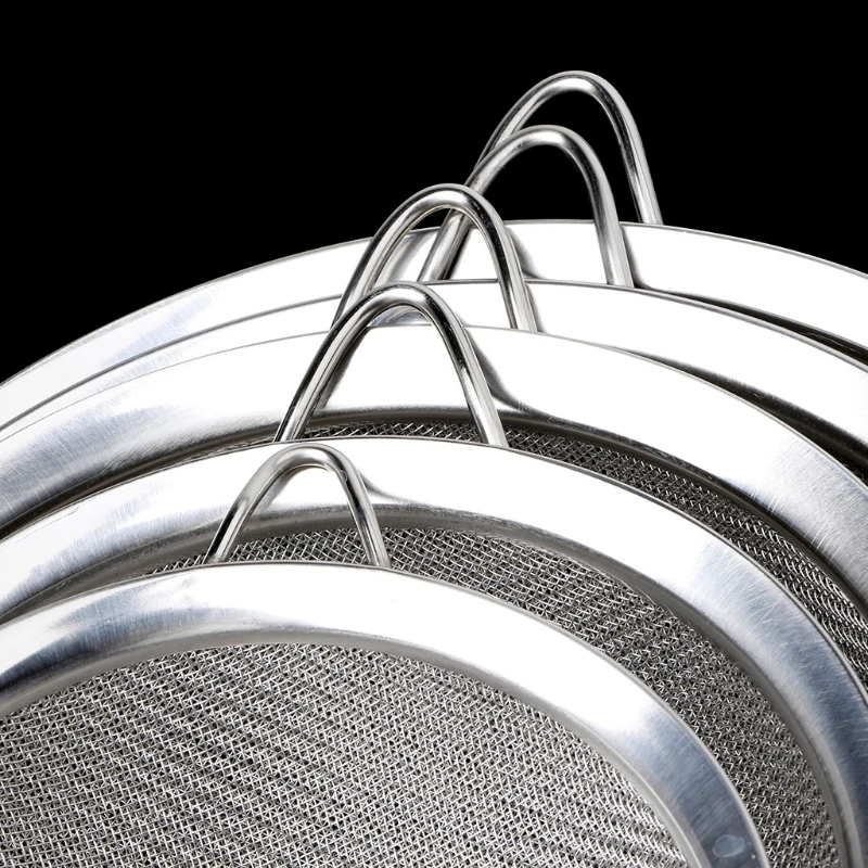 Kitchen Stainless Steel Flour Tea Strainer Mesh Colander Sieve Filter Sifter Drop shipping