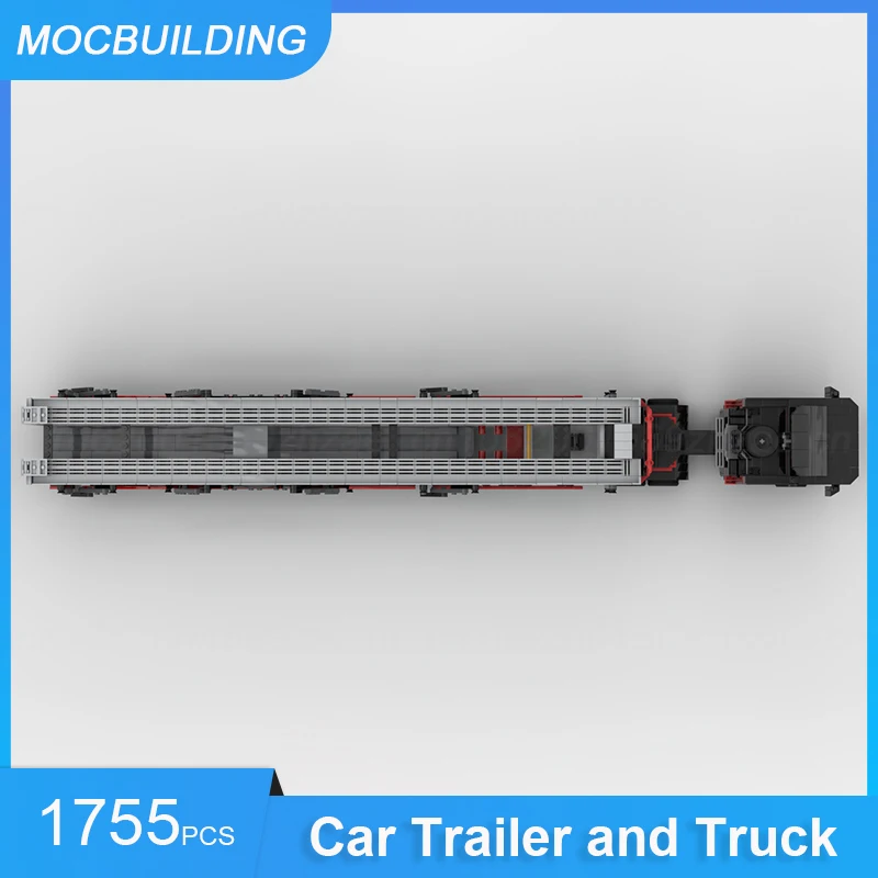 MOC Building Blocks Car Trailer and Truck Model Transportation DIY Assemble Bricks DIY Assemble Bricks Xmas Toys Gifts 1755PCS