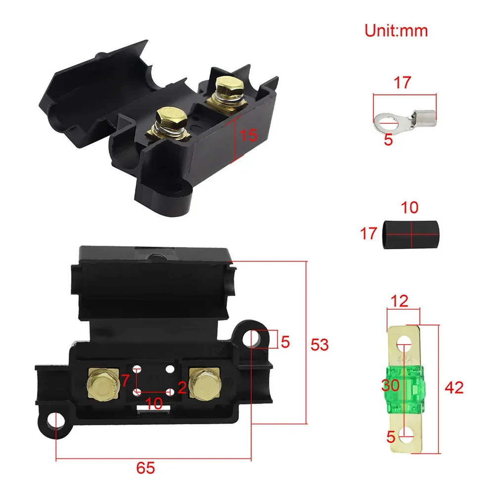 1set 40A MIDI FUSE KIT 4 ANS Holder 7 X 40 AMP Fuses For Redarc BCDC Dual Battery 40A MIDI FUSE KIT 4 ANS Holder  40 AMP Fuses