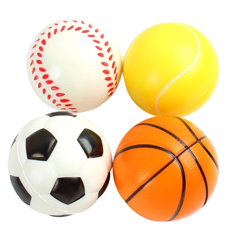 Squeeze Sports Ball Toy para Crianças e Adultos, Mini Futebol, Basquete, Beisebol, Tênis, Stress Ball Game, Decoração de Festa Bolas, 3Pcs