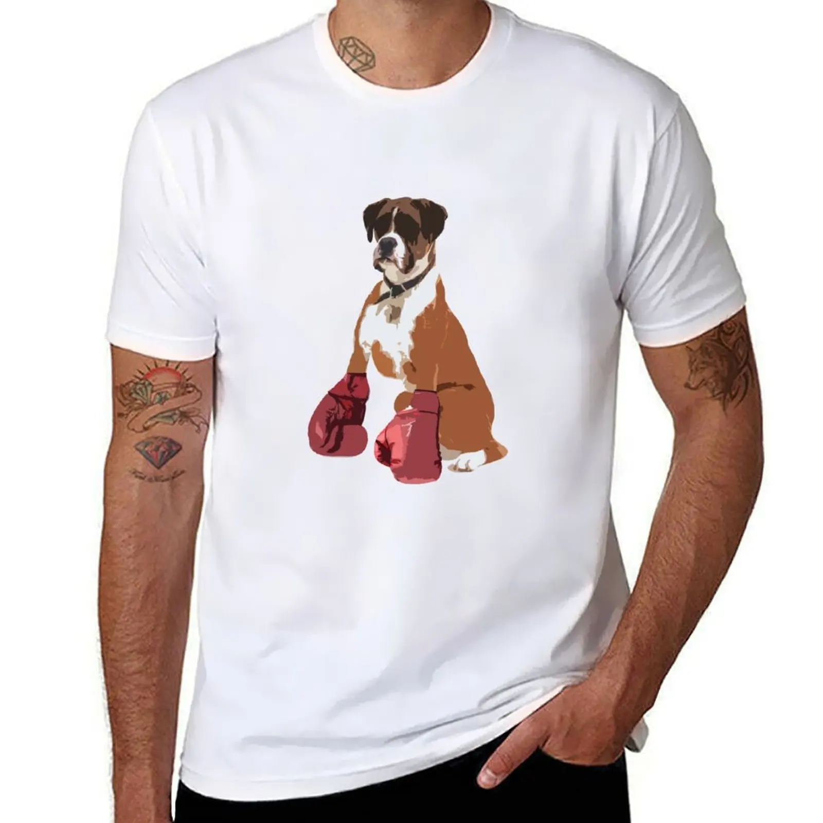 

Boxer Dog T-Shirt t shirt for man 100 percent cotton man tshirt t shirt man casual T-Shirt