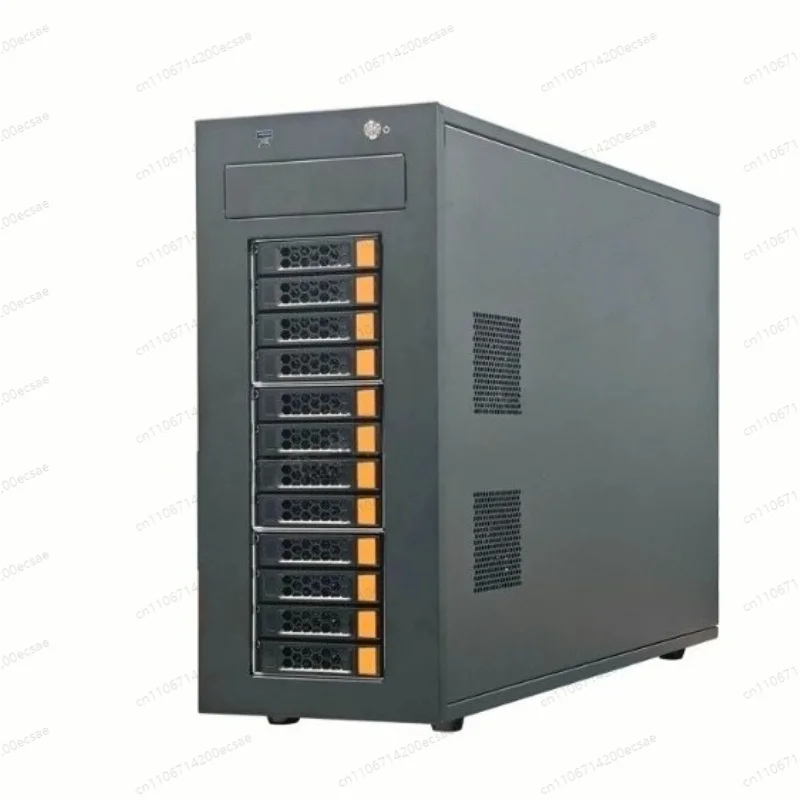 12 Bay Hot Swap Server Chassis, Support ATX Motherboard NAS Storage Case for Network Data Industrial PC Control